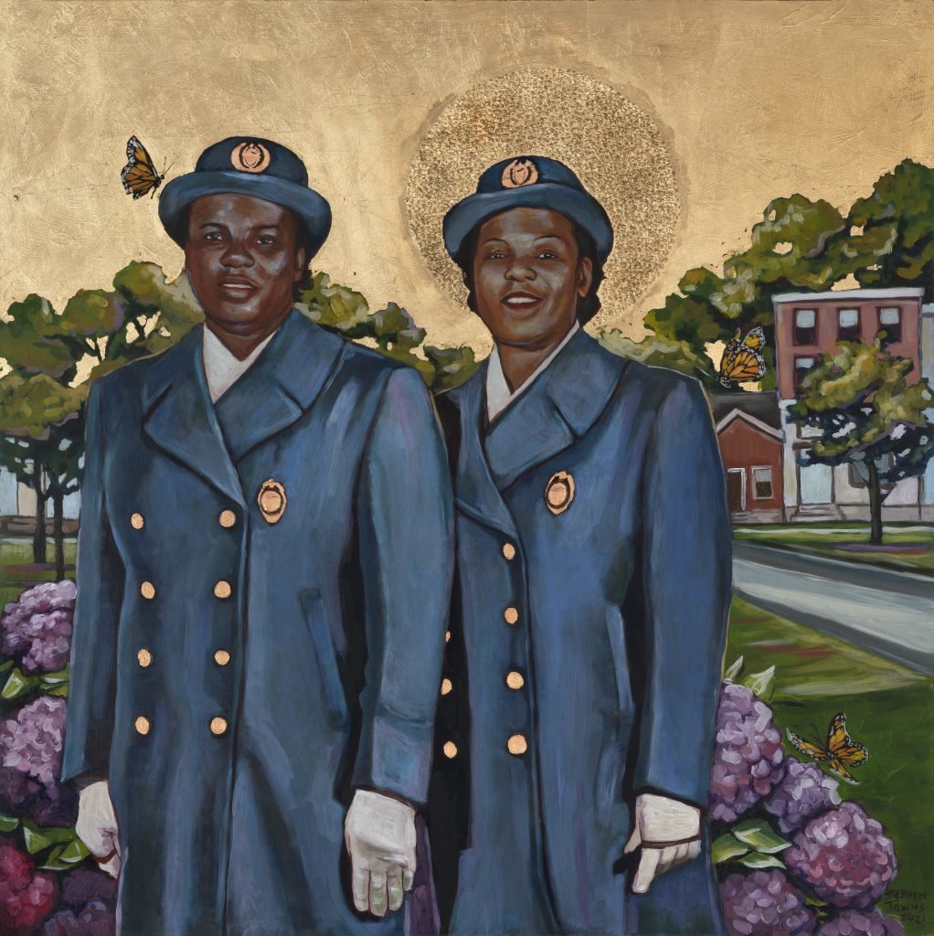 Stephen Towns, The Crossing Guards (2021). Courtesy of De Buck Gallery.