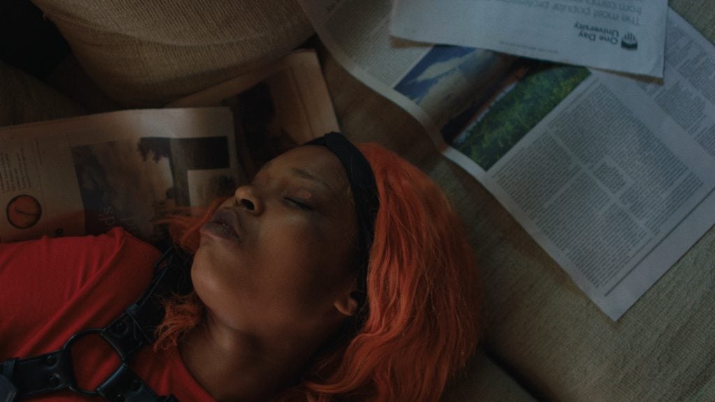 A still from Martine Syms's <i>The African Desperate</i> (2022). Courtesy of Dominica Inc.