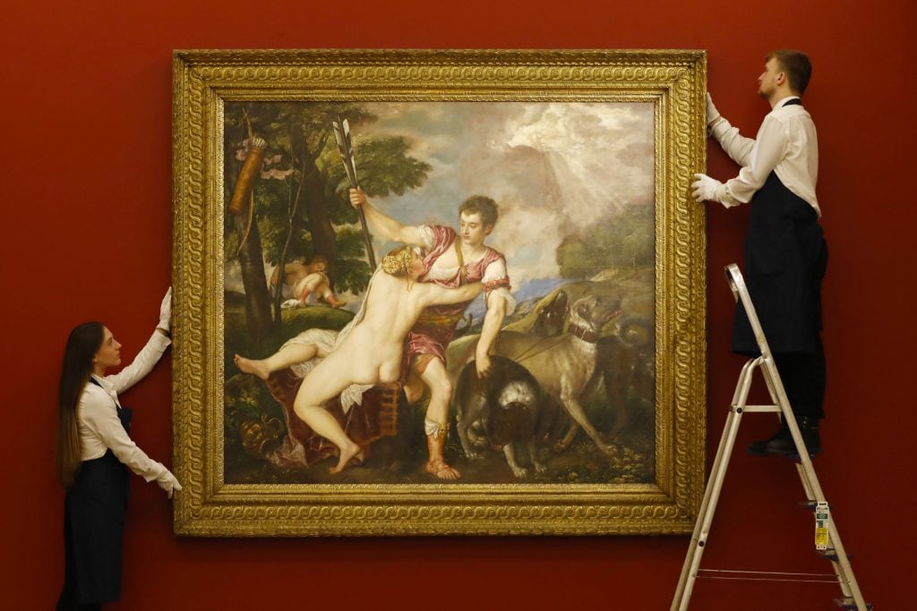Titian, <i>Venus and Adonis</i>(1555–57). Courtesy Sotheby's.