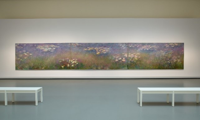 Installation view, "Monet- Mitchell" at the Fondation Louis Vuitton.