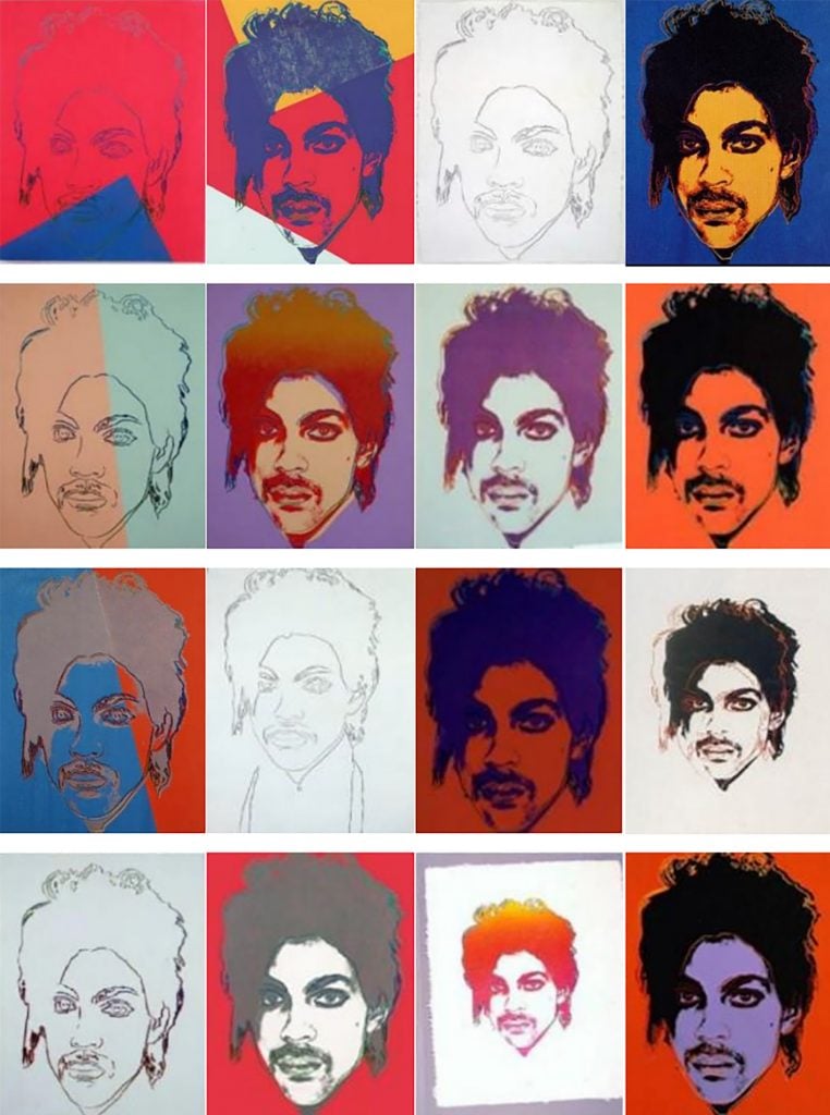 The 16 silkscreens in Andy Warhol's 