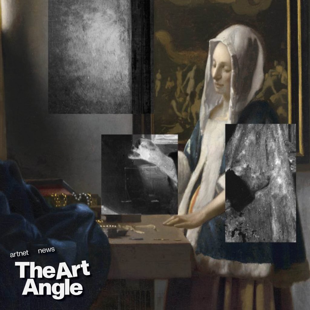 An image visualizing characteristics of the underpaint in Johannes Vermeer’s Woman Holding a Balance (ca. 1664). Photo: National Gallery of Art.