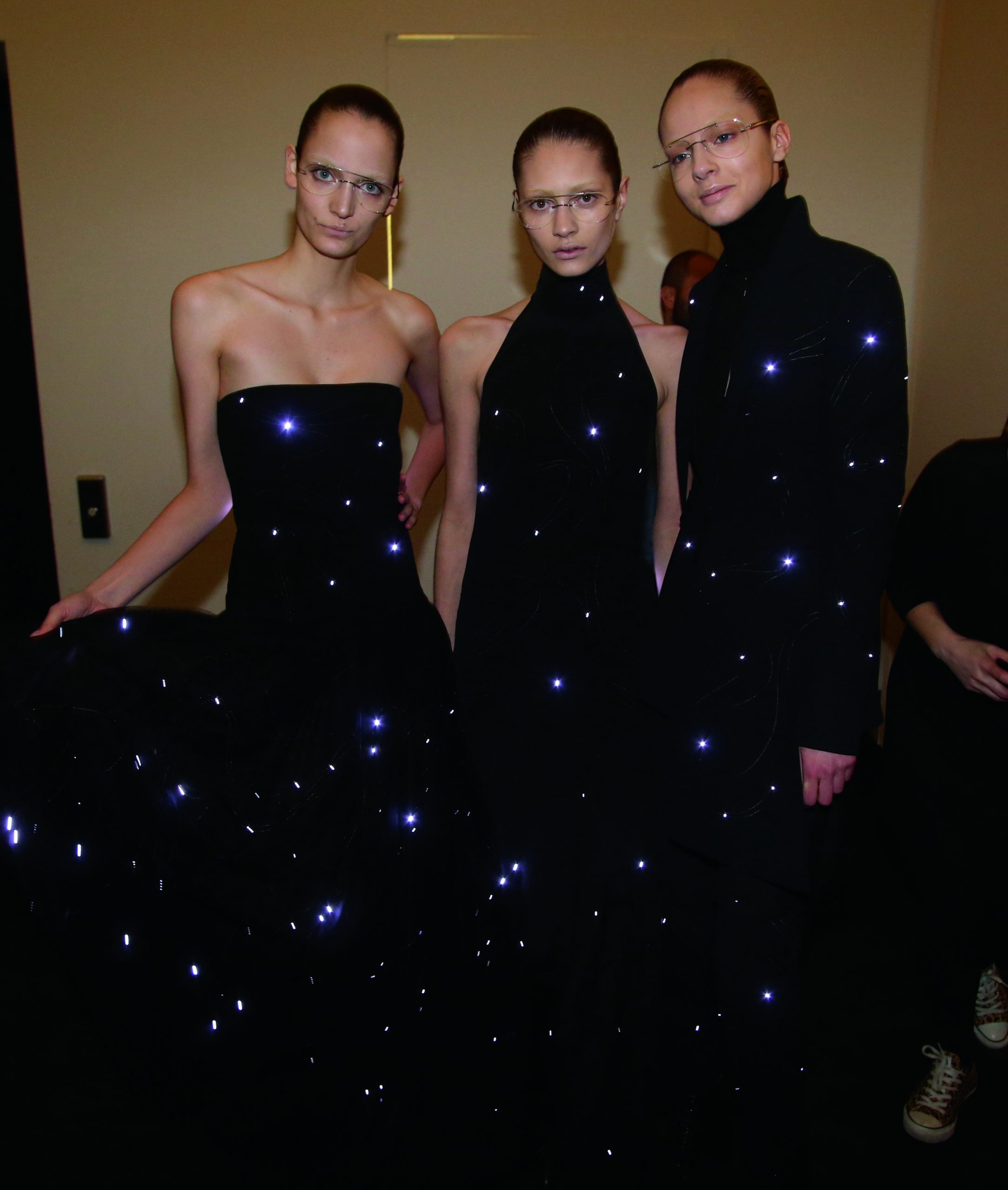 Thomas Ruff constellation dresses. Courtesy of Akris. 