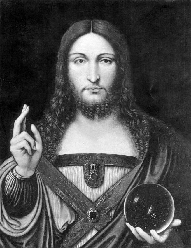 The Yarborough or Worsley Salvator Mundi features a cuffed sleeve seen in one of Leonardo da Vinci's preparatory drawings for the work.