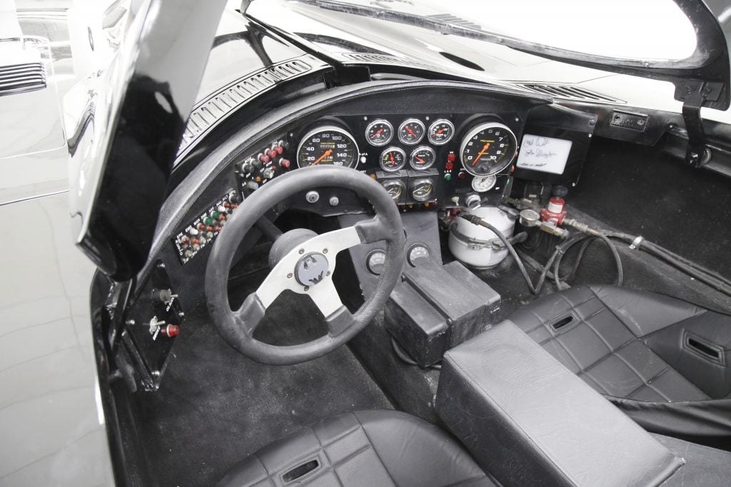 The interior of Tim Burton's Batmobile. Photo courtesy of Classic Auto Mall.