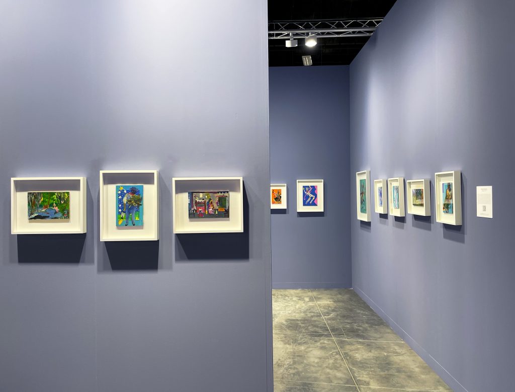 Installation view, Romare Bearden, "Bayou Fever," at DC Moore's booth at Art Basel Miami Beach. Romare Bearden, The Conjur Woman from "Bayou Fever" at DC Moore Gallery, Art Basel Miami Beach. Photo courtesy of DC Moore.