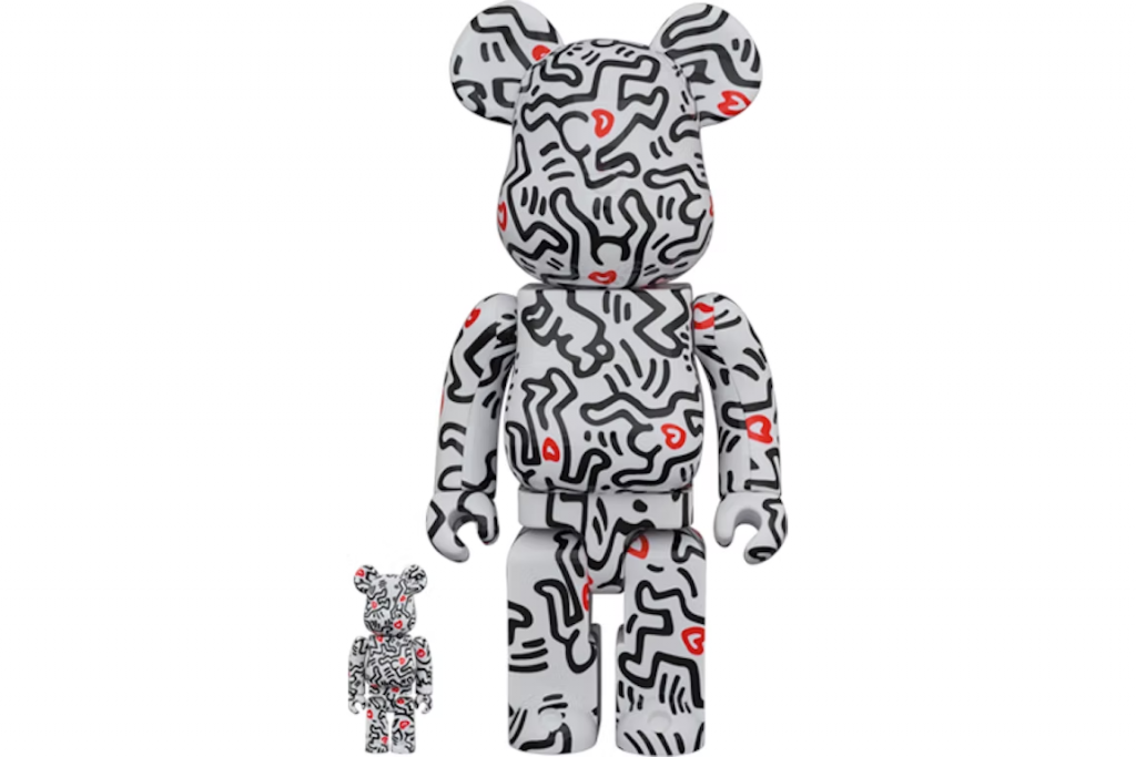Bearbrick Keith Haring #8 100% and 400% set. Courtesy of StockX.