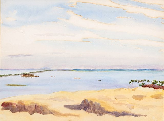 Emily Sargent, Untitled (Tropical Seascape). Collection of the Sargent House Museum.
