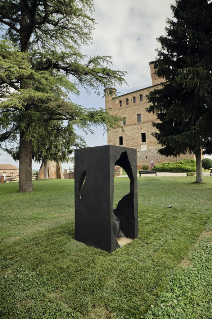 An installation view of Olafur Eliasson's <i>The presence of absence pavilion</i> (2019–2022), at Castello di Grinzane Cavour (Alba). Photo: © Luca Privitera. Courtesy Fondazione CRC.