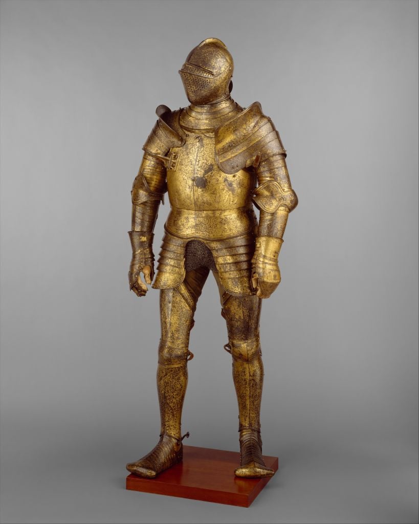 Hans Holbein the Younger, Armour Garniture, Probably of King Henry VIII of England, 1527. Collection of the Metropolitan Museum of Art, New York. Photo: Heritage Art/Heritage Images via Getty Images.
