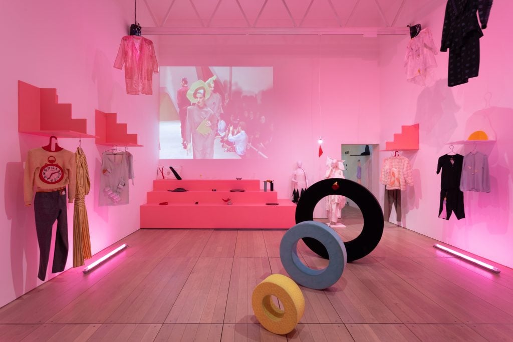 An installation view of "Cinzia says..." at Goldsmiths Centre for Contemporary Art, London. Photo: Rob Harris. Courtesy of Goldsmiths CCA.