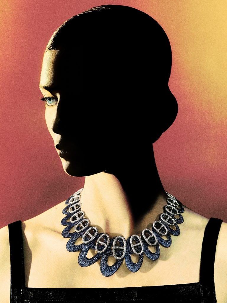 The Chaine d'ombre necklace is part of the new Hermès high jewelry collection. Photo: Elizaveta Porodina.