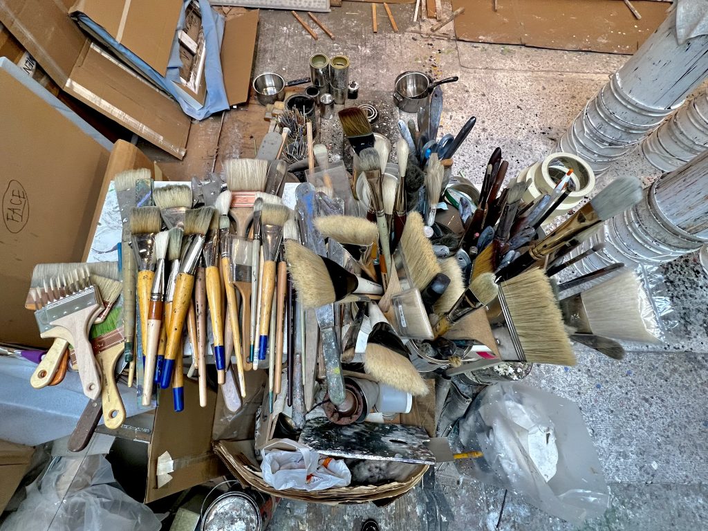 Tools in James Little's studio in Williamsburg, Brooklyn. Photo courtesy of Kavi Gupta, Chicago. 