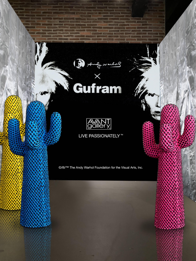 The limited-edition Warhol Cactus sculptures at Avant Gallery, Brickell City Centre, Miami. Courtesy Avant Gallery, Miami.