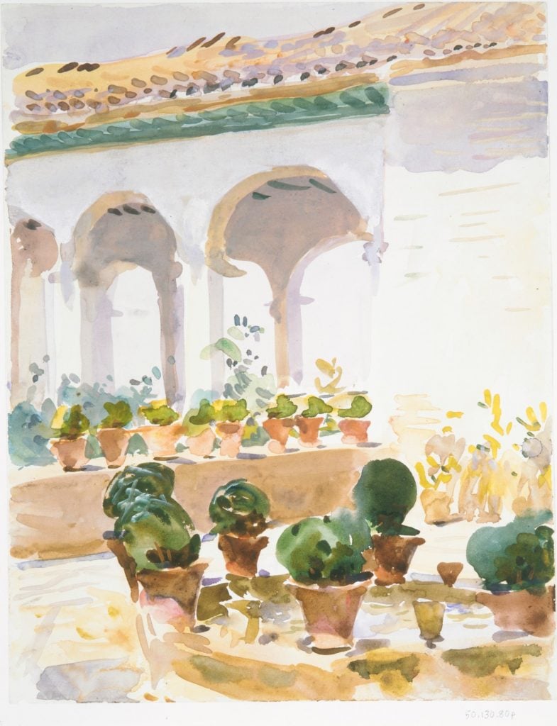 Attributed to Emily Sargent, <em>Spain</em>. This work was among the remnants family estate donated by Emily and John Singer Sargent's younger sister, Violet Sargent Ormond, in 1950. Years later, art historians determined the work was likely by Emily, not John. Collection of the Metropolitan Museum of Art, New York. 