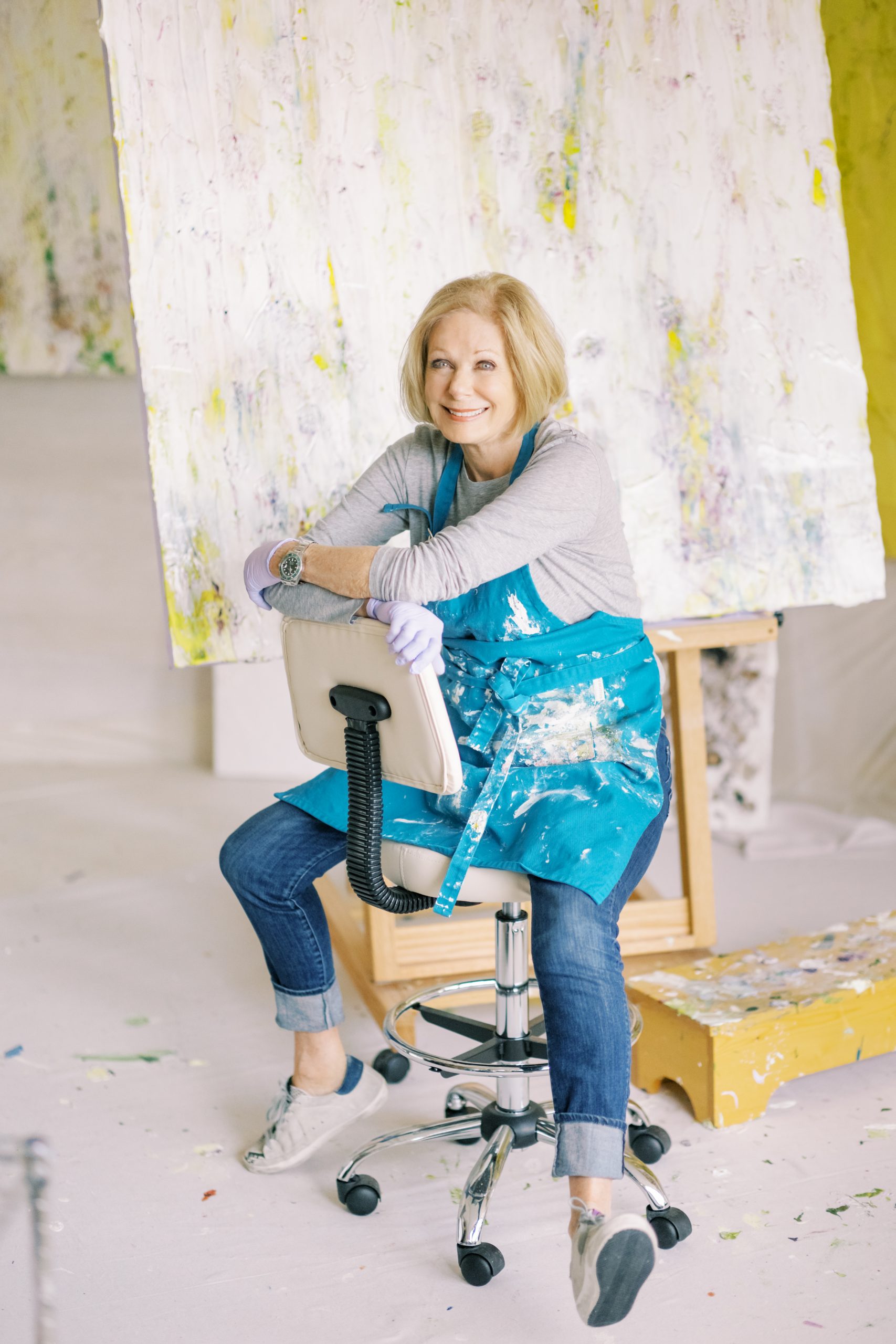 Susan Swartz in the studio. Courtesy of the artist.