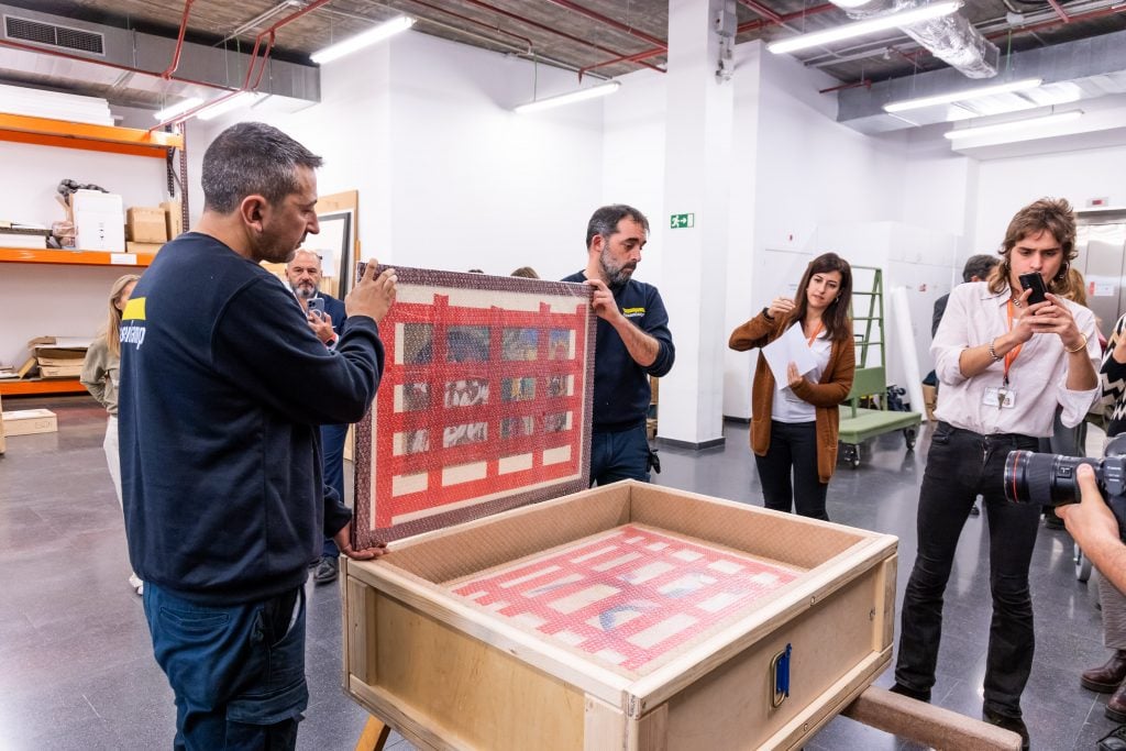 The artworks arrived in Madrid's Museo Nacional Thyssen-Bornemisza. Courtesy Museums for Ukraine. 
