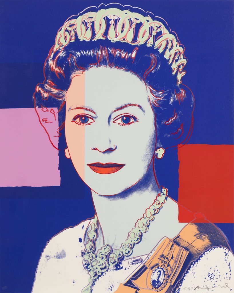 Andy Warhol, Queen Elizabeth II of the United Kingdom (1982). Image courtesy Heffel.