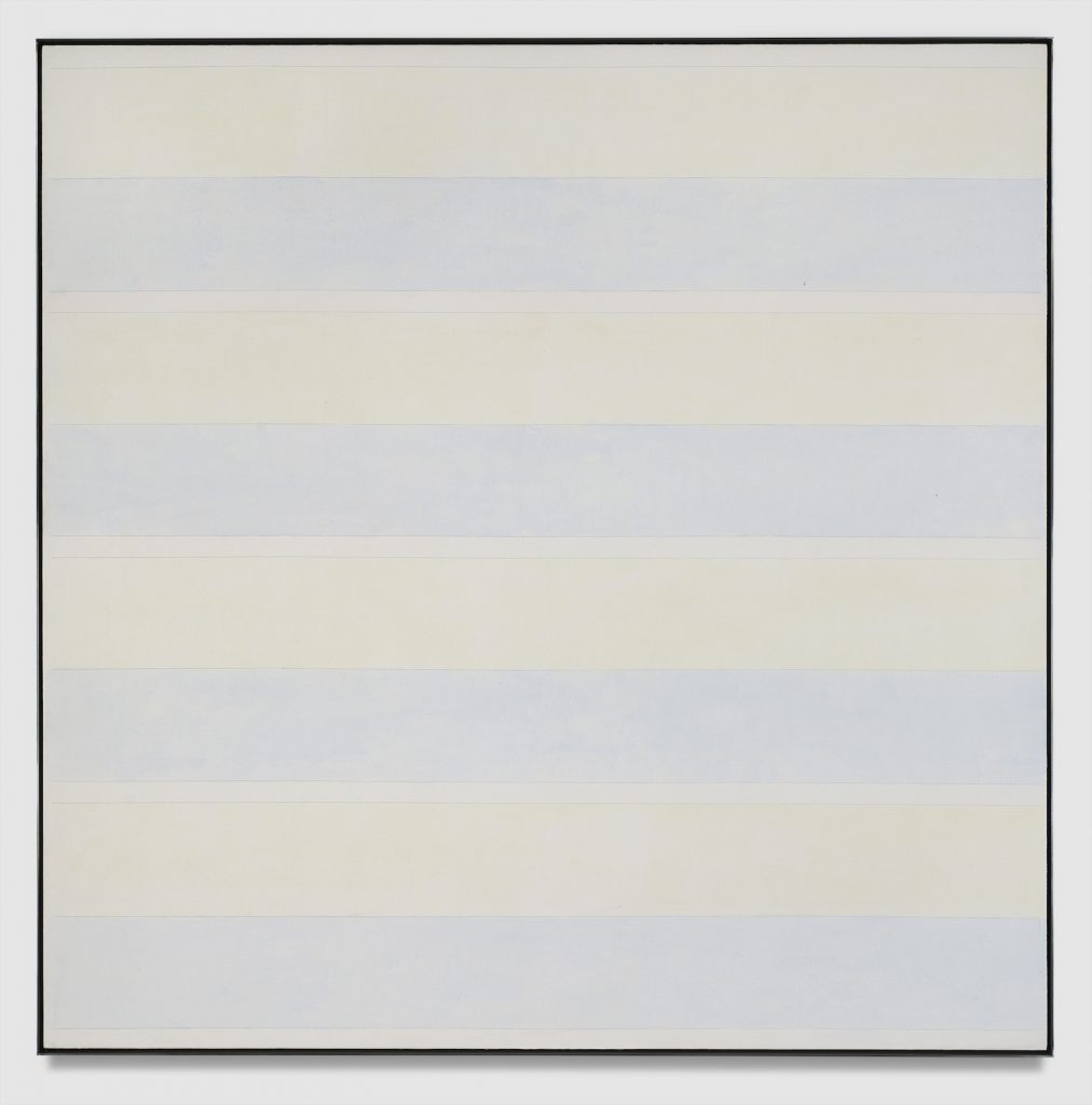 Agnes Martin, Untitled #14, (1998). Image courtesy Pace Gallery.