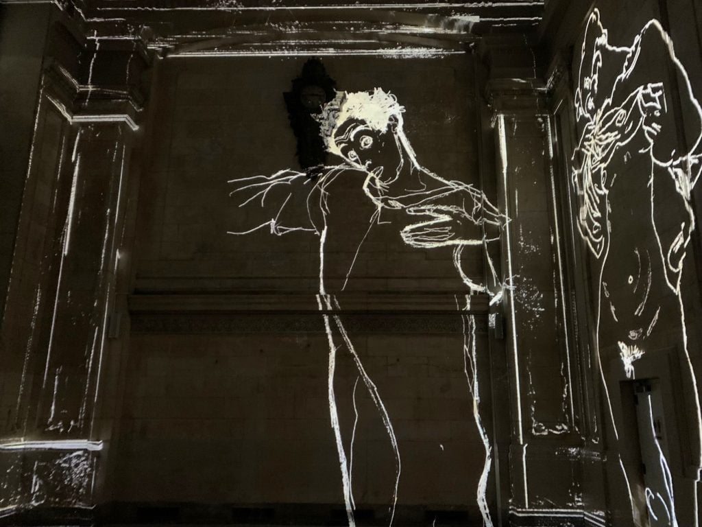 Egon Schiele drawings as part of "Gustav Klimt: Gold in Motion." 