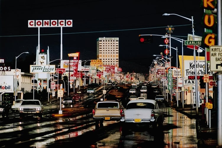 Ernst Haas, Route 66, Albuquerque, New Mexico (1969). Now live for bidding in Artnet's Allure and Americana auction. Est. $10,000–$15,000.