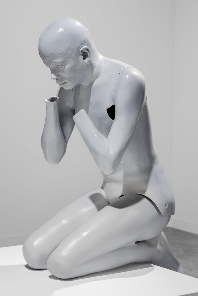 Nicole Miller, <EM>Michael in White</em> (2022). Photo by Daniel Terna, courtesy of the artist and Kristina Kite Gallery, Los Angeles.