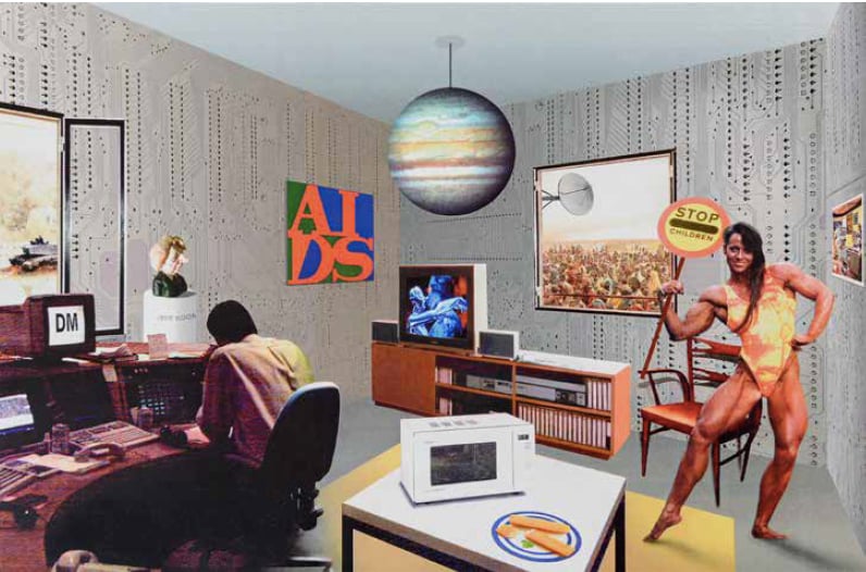 Richard Hamilton, <em>Just What Makes Today’s Home So Different</em> (1992). ©The Estate of Richard Hamilton. Courtesy of the Adrian Wilson Paintbox Archive. 