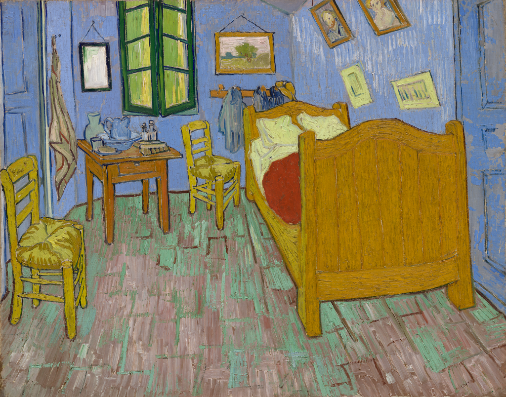 Vincent van Gogh, The Bedroom (1889). Collection of the Art Institute of Chicago, Helen Birch Bartlett Memorial Collection, 1926.