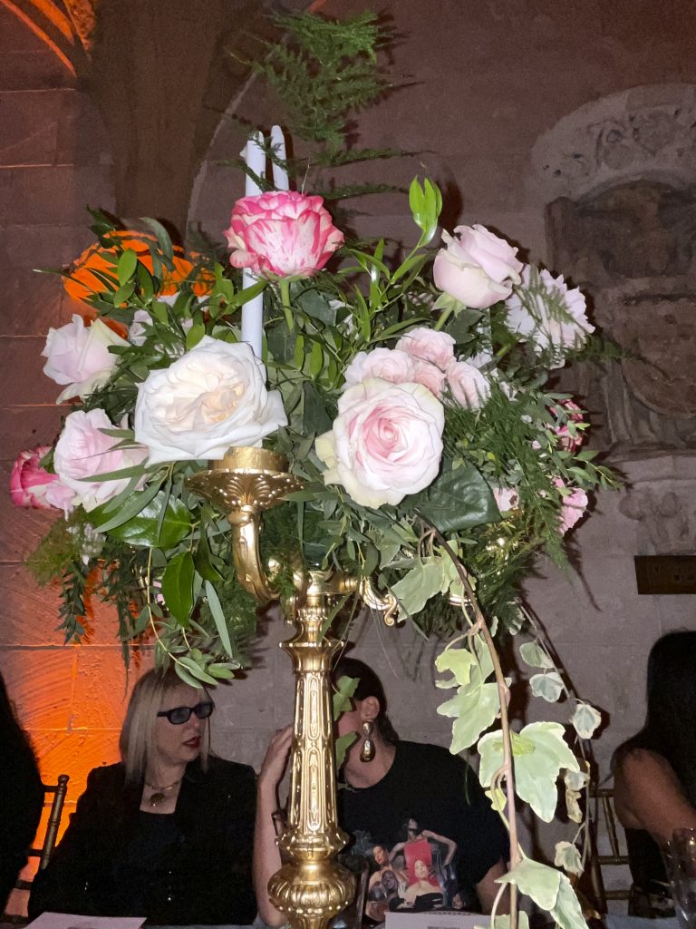 Scenes from the Vogue and Roberto Cavalli dinner at the Ancient Spanish Monastery. Courtesy of Pari Ehsan.