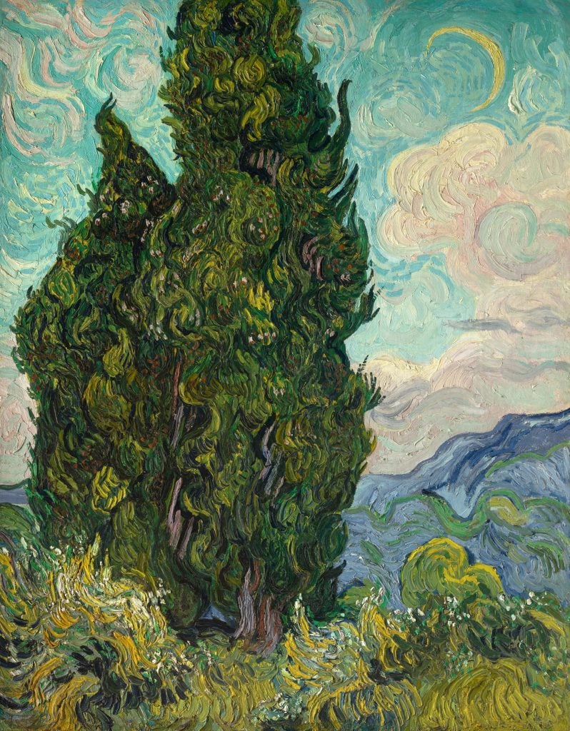 Vincent van Gogh, <em>Cypresses</em> (1889). Photo ©the Metropolitan Museum of Art, New York.