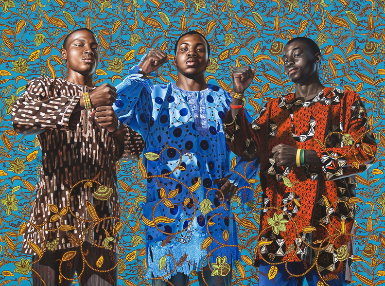 Kehinde Wiley, <i>Three Wise Men Greeting Entry into Lagos</i> (2008). © Kehinde Wiley. Frances and Joseph Nash Field Fund, courtesy of the Pennsylvania Academy of the Fine Arts.