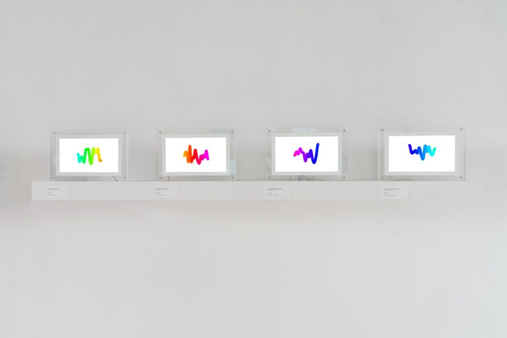 Installation view of "Snowfro: Chromie Squiggles," at Venus Over Manhattan, New York, 2022.