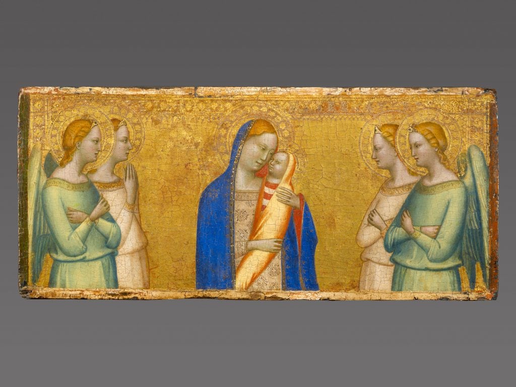 Bernardo Daddi, <i>Madonna and Child with Four Angels </i>(1348). Courtesy of the Neue Galerie.