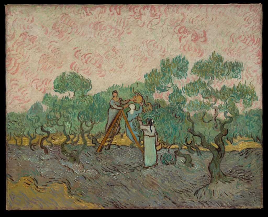 Vincent van Gogh, <em>Women Picking Olives</em> (1889). Collection of the Metropolitan Museum of Art, New York. 