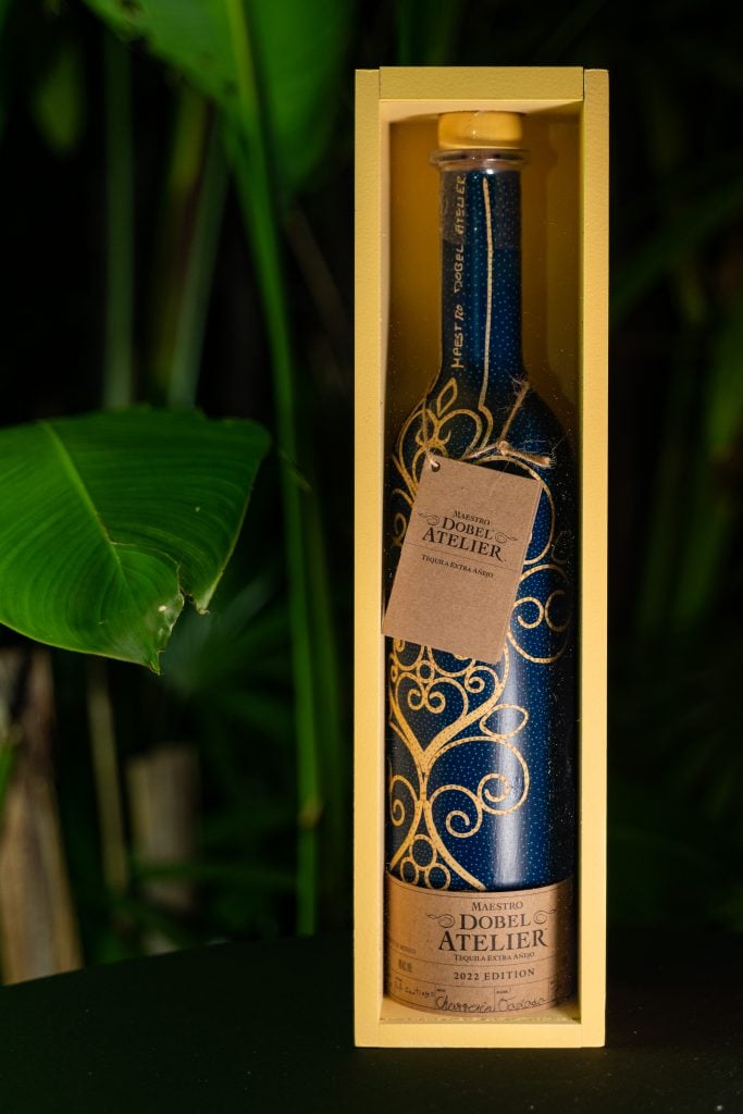 Maestro Dobel Atelier 2022 Extra Anejo Tequila comes in a chic bottle and is produced by combining vintages from the different phases of the aging process. Photo: Edin Chavez Photography.