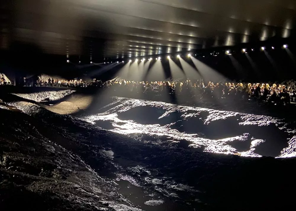 Mud is giving: Balenciaga Santiago Serra dystopian runway.  Courtesy of Balenciaga. 
