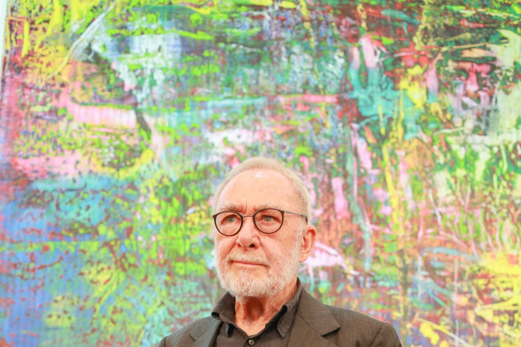 German artist Gerhard Richter in 2018. Photo by Christian Marquardt/Getty Images.