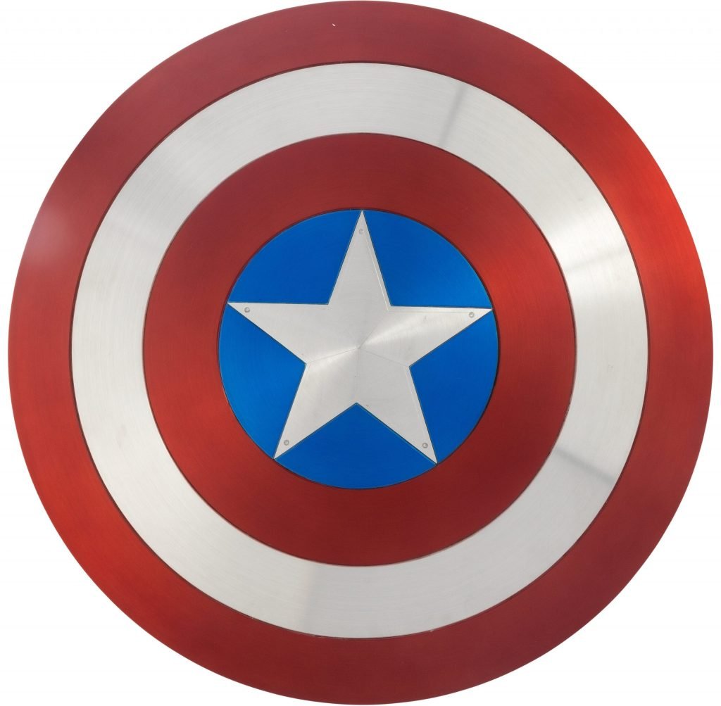 Captain America's (Chris Evans) shield from <em>Avengers: Endgame</em> (2019) sold for $162,500 at Heritage Auctions. Photo courtesy of Heritage Auctions.