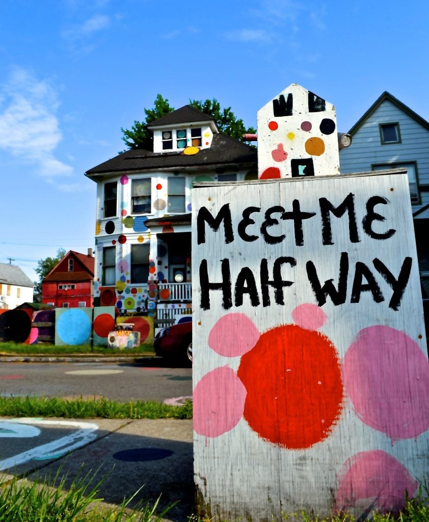 A view of the Heidelberg Project. Courtesy of the Heidelberg Project Archives.