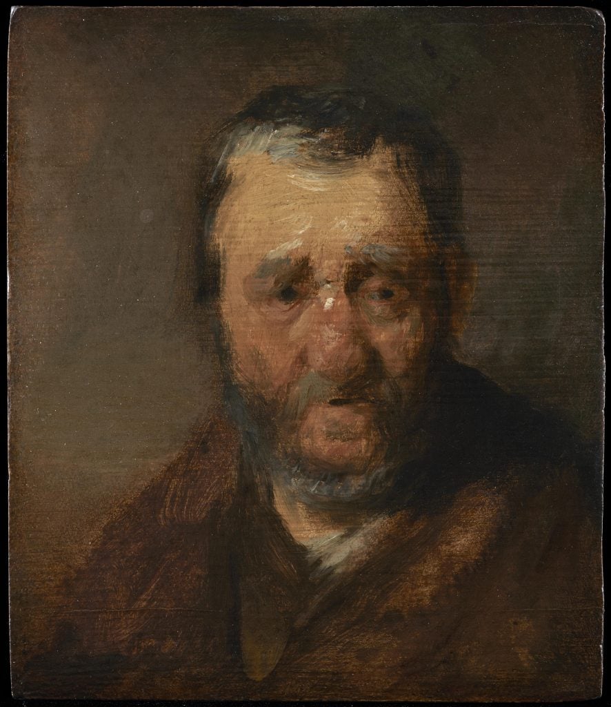 Rembrandt van Rijn, Old Man (ca. 1627–29). Courtesy of Agnews, London.