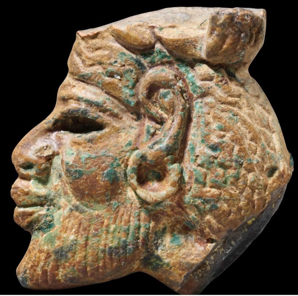 Egyptian carved head, 18th-19th Dynasty (1540-1190 B.C.E.) Sotheby's has withdrawn this lot, said to be looted, from its upcoming auction. Photo courtesy of Sotheby's.