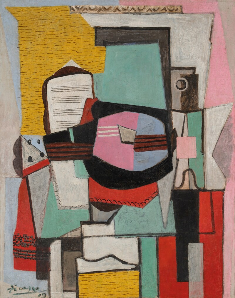 Pablo Picasso, <i>Guitare sur une table</i> (1919). Courtesy of Sotheby's.