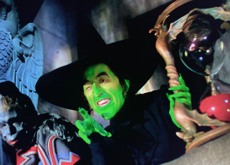 Margaret Hamilton as the Wicked Witch of the West in The Wizard of Oz (1939). One of the hourglasses made for the film sold for $495,000 at Heritage Auctions. Photo courtesy of Heritage Auctions.