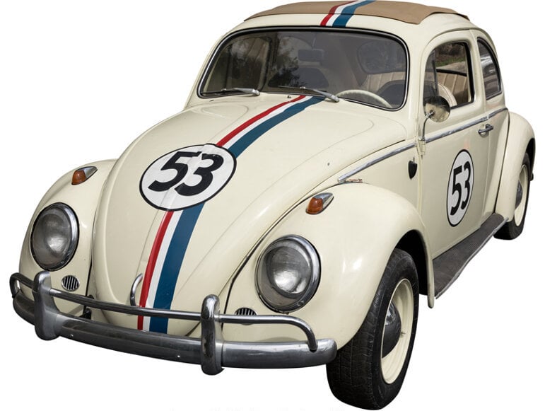 This modified 1961 Volkswagen Beetle from <em>Herbie Goes Bananas</em> (1980) sold for $212,500 at Heritage Auctions. Photo courtesy of Heritage Auctions.