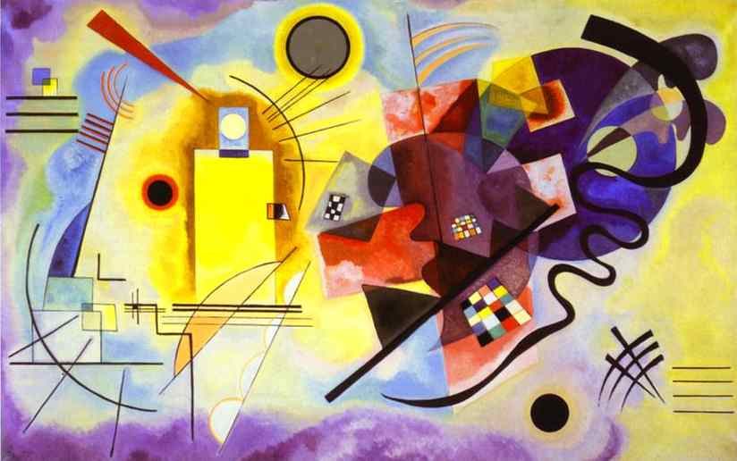 Wassily Kandinsky, Yellow-Red-Blue (1925). Collection of Musée National d’Art Moderne, Centre Georges Pompidou, Paris.