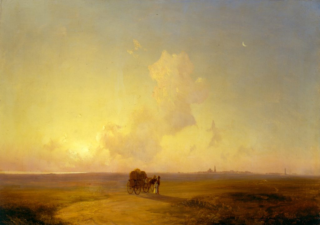 Ivan Aivazovsk, <i>Cart in the Field</i> (1848). Courtesy of The Kyiv National Gallery of Art. 