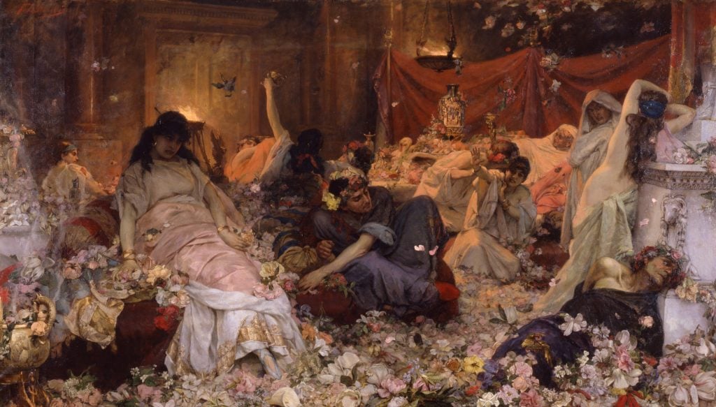 Pavlo (Pavel) Svedomsky, <i>Buried in the Flowers</i> (1886). Courtesy of the Kyiv National Art Museum. 