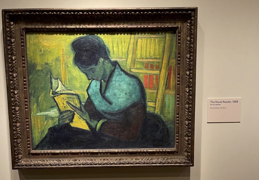 Vincent van Gogh, <em>Une liseuse De Romans</em> (1888) on display in "Van Gogh in America" at the Detroit Institute of Arts. Photo courtesy of court filing. 