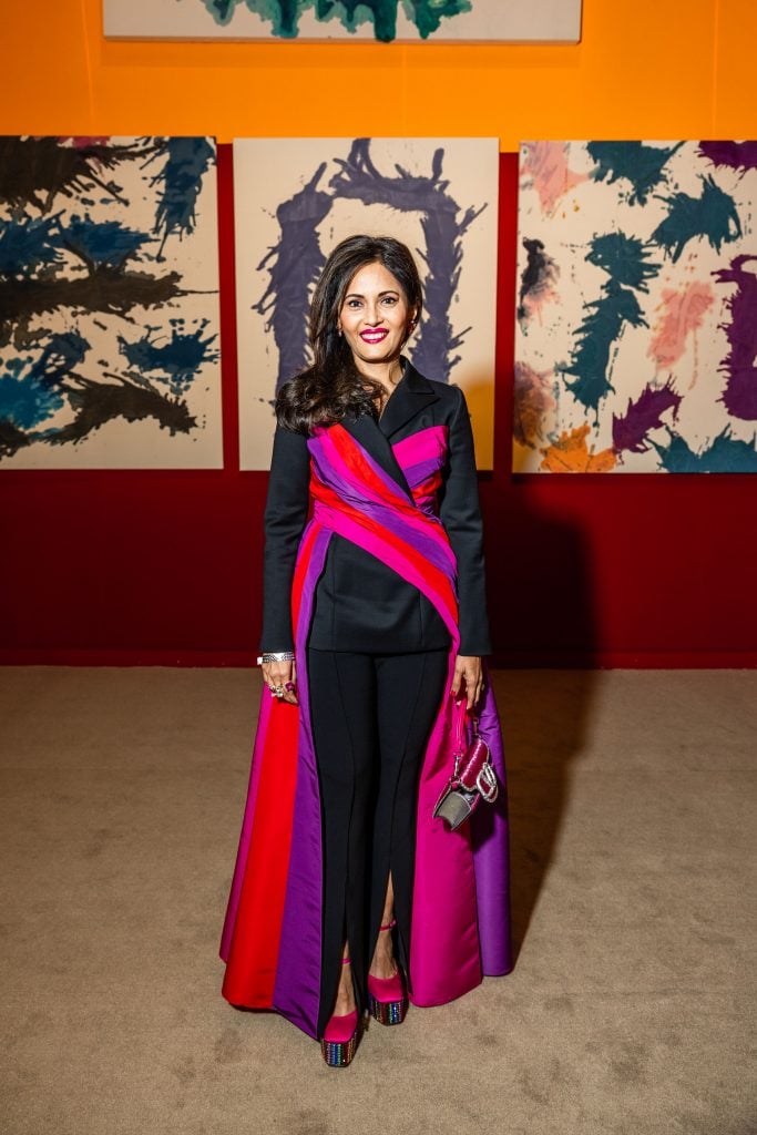 Komal Shah at the gala opening for the 2023 FOG Art and Design Fair at Fort Mason Festival Pavilion in San Francisco. Photo by Drew Altizer.