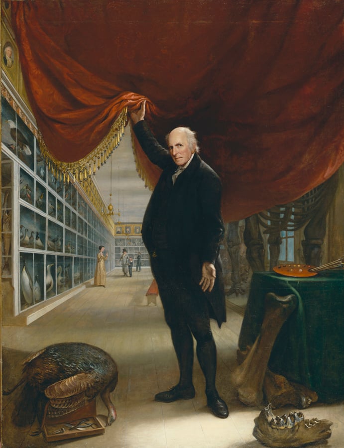 Charles Willson Peale, <em>The Artist in His Museum</em> (1822). Collection of the Pennsylvania Academy of Fine Art. 